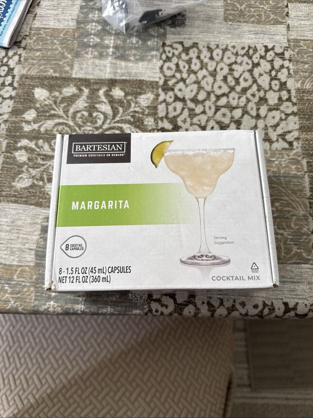 BARTESIAN Margarita Cocktail Mix 8 Capsules New in Box Happy Hour!